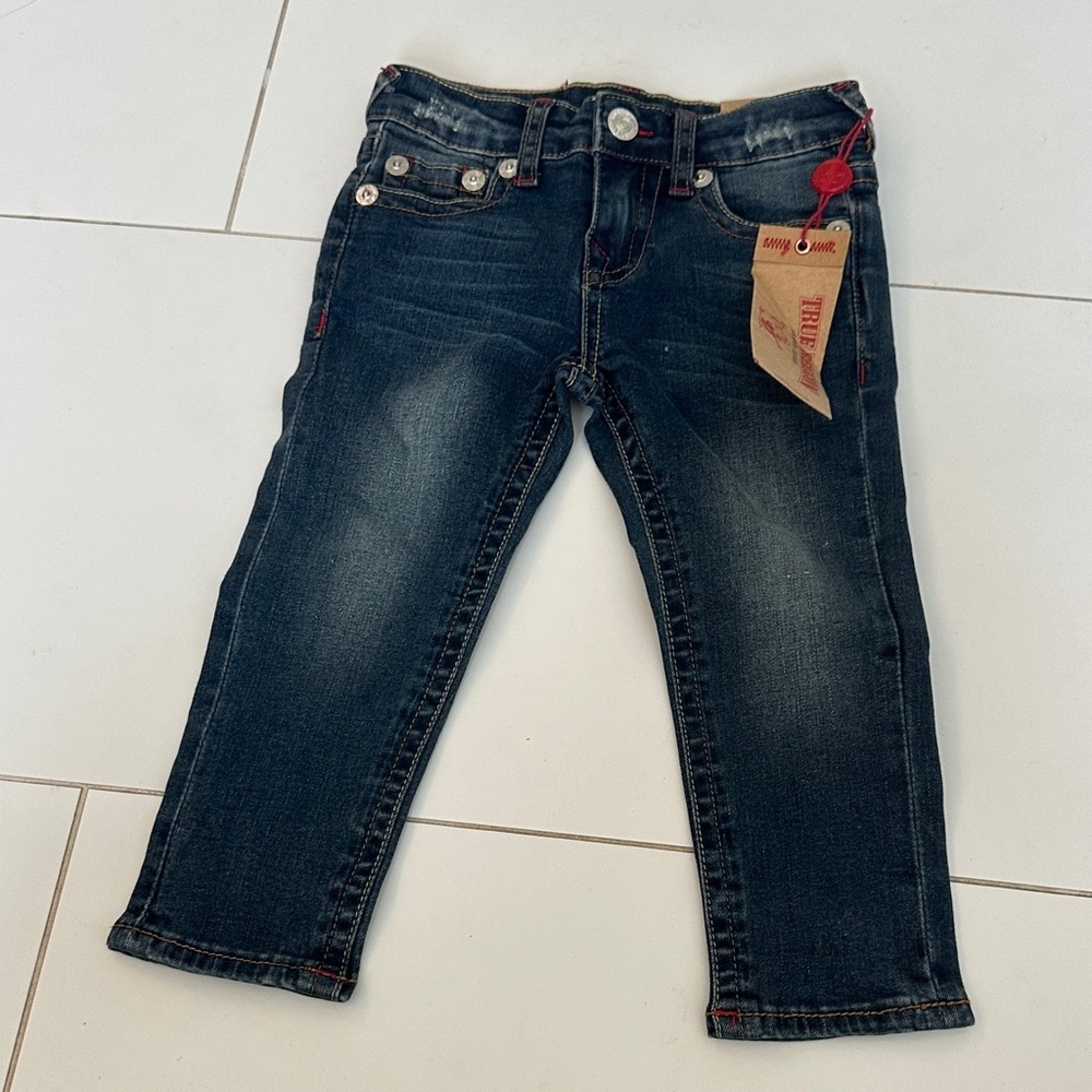 True Religion Dark Blue Kids Jeans slim 24M NWT